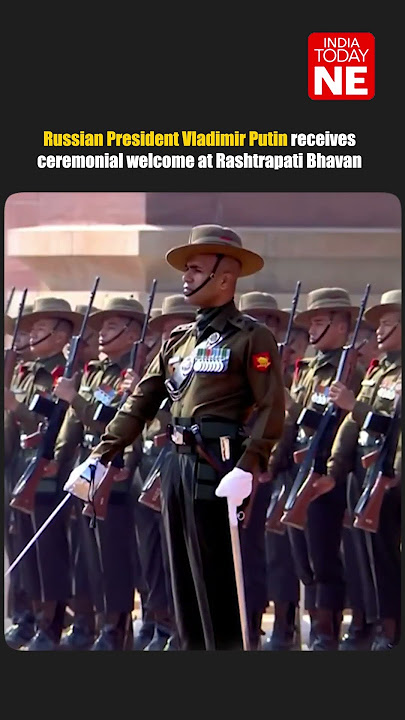 Russian President Vladimir Putin receives ceremonial welcome at Rashtrapati Bhavan