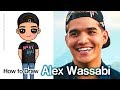 How to Draw Alex Wassabi Easy Chibi | Famous Youtuber