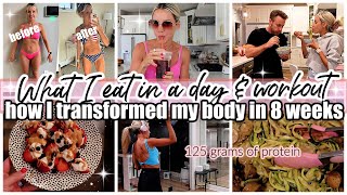 *NEW* WHAT I EAT IN A DAY + WORKOUTS HOW I TRANSFORMED MY BODY IN 8 WEEKS TIFFANI BEASTON HOMEMAKING