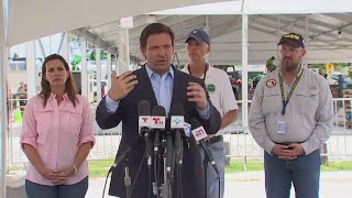 DeSantis gives briefing o n Surfside rescue efforts, Tropical Storm Elsa