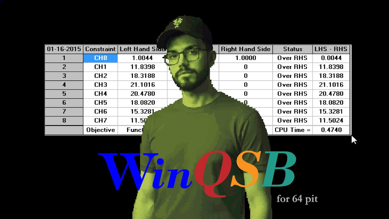 حل نماذج البرمجة الخطية بستعمال WinQSB |عبد السلام سعيد