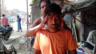 Head And Ear Mage With Neck Cracking By Indian Barber Billu Barber