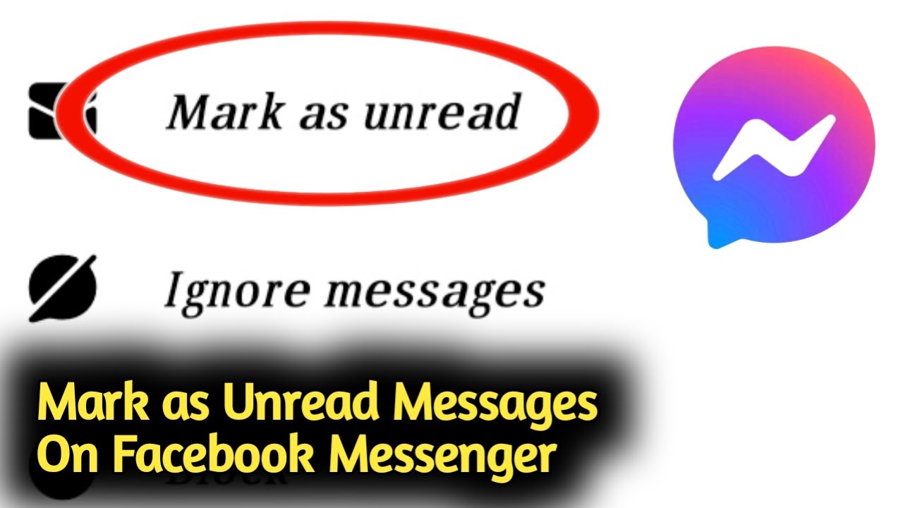 How To Mark As Unread Messages On Facebook Messenger YouTube