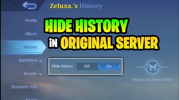 HOW TO HIDE HISTORY IN MOBILE LEGENDS ORIGINAL SERVER | TUTORIAL LATEST TRICK 2022 MELISSA PATCH