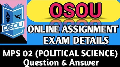 OSOU assignment exam questions।। OSOU assignment answer।। OSOU assignment questions answer। MPS 02
