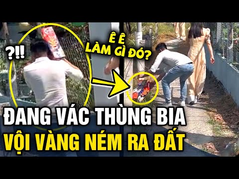 Video Đang 'VÁC THÙNG BIA' nghe gái xinh 'NÓI 1 CÂU', thanh... - youtube