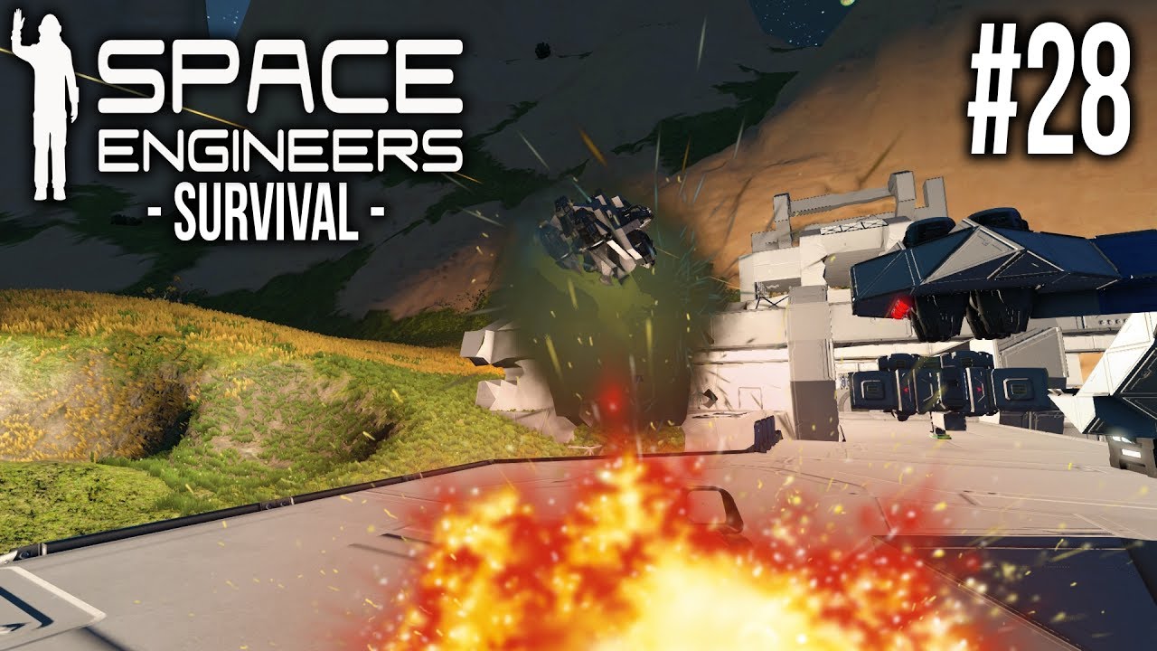 Space Engineers - SURVIVAL- Ep 28 - ATTACKED! - YouTube