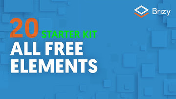 Overview of all Free Elements | Brizy Cloud 2022, Starter Kit 20