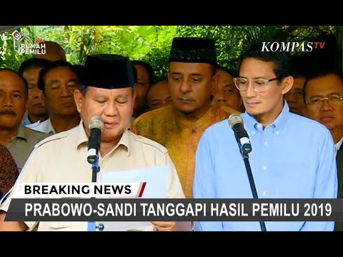 Prabowo-Sandi Tegaskan Menolak Hasil Pilpres 2019