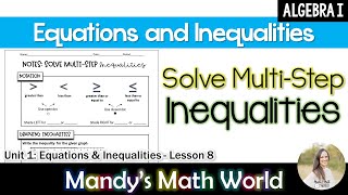 Solve Multi Step Inequalities