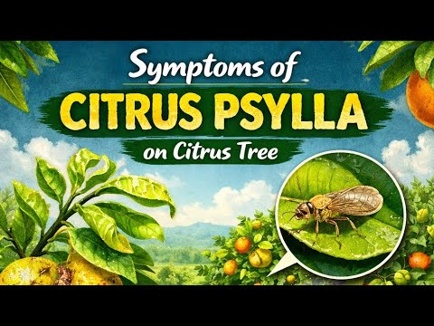 Modern symptoms of Citrus Psylla infestation