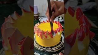 New design pineapple cake/ how to make easy beautiful cake at home #shorts #pineapplecake #reels