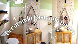 DECORANDO MEU BANHEIRO GASTANDO POUCO | TA FICANDO LINDO | parte 2