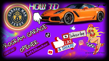 How To program garage opener to Corvette