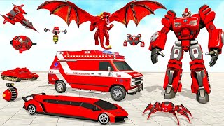 Ambulance truck Robot Car Game - Hero Robot Ambulance Drone Transformation | Android iOS Gameplay