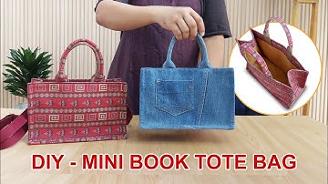 DIY DIOR Mini Book Tote Bag - How to sew Totebag - Cara membuat tas jinjing kanvas