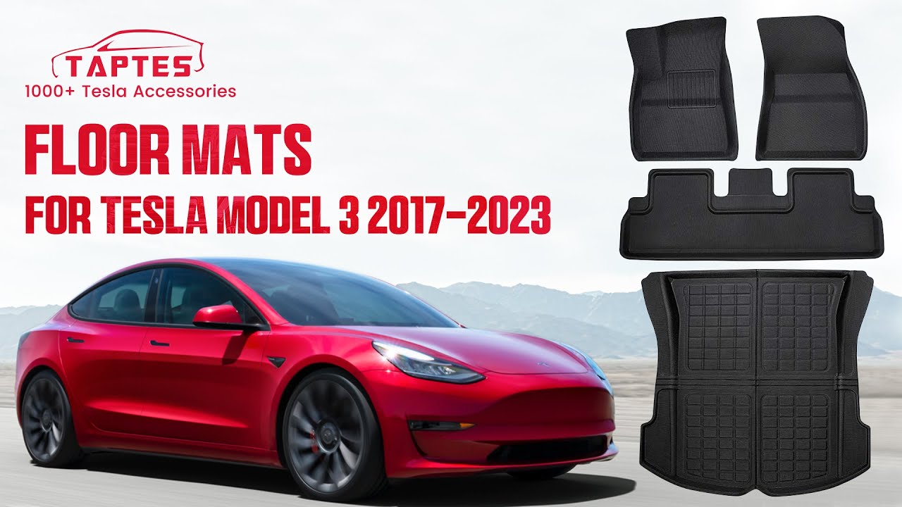 TAPTES® All Weather Floor Mats for 2024 Refreshed Tesla Model 3