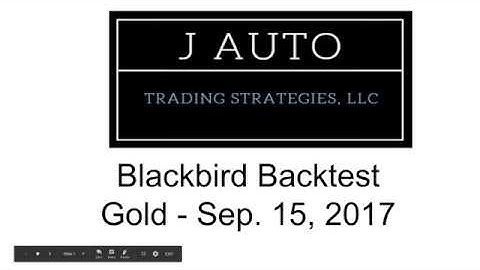 Blackbird Demo Backtest on Gold - Sep. 15. 2017