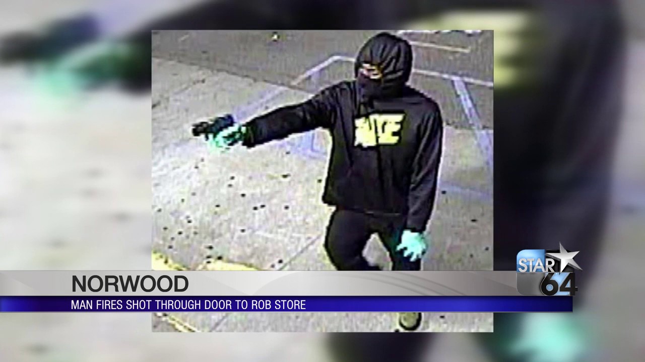 Robber shoots his way into a Norwood convenience store