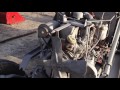 Sandblasting tractor chassis