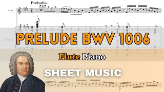 Bach/Schumann - Partita No.3 in E major BWV 1006: Prelude | Flute and Piano (Sheet Music/Full Score)