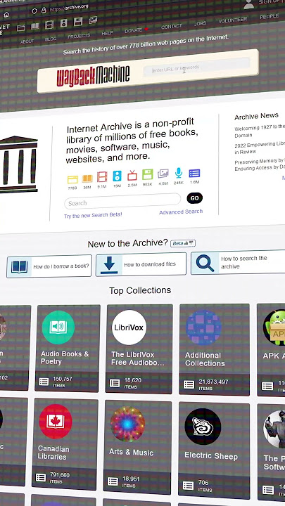 Secret Websites: Archive.org #shorts