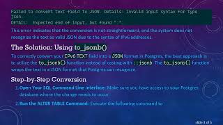 Converting Postgres IPv6 Column from TEXT to JSON Made Easy