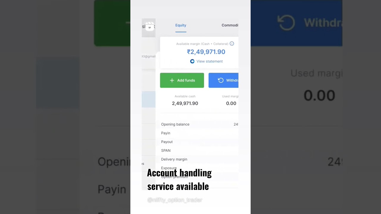 account handling service available. only 2 lakh capital required and zerodha Dmat.