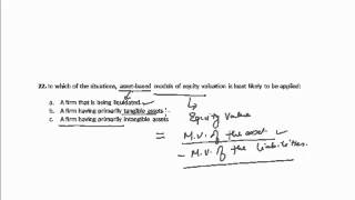 CFA Tutorial: Equity (Asset Based Approach/Model of Equity Valuation)