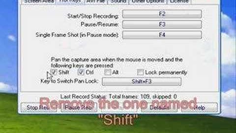How to move ur recording area in HyperCam