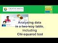 Chisq test 1 analysing categorical data in a twoway table using excel and chocolate