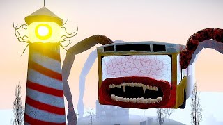 LIGHTHOUSE MONSTERS vs BUS EATER!