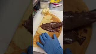 Insane Nutella Loaded Crepes! #shorts Resimi