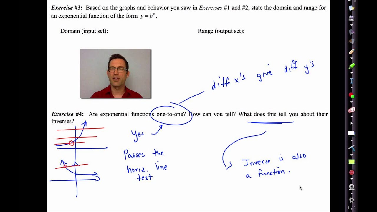 Graphing Exponential Functions Worksheet With Answers Pdf Algebra 1