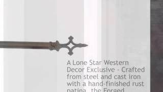 Forged Iron 7 Foot Curtain Rod Set - Diamond - lonestarwesterndecor.com