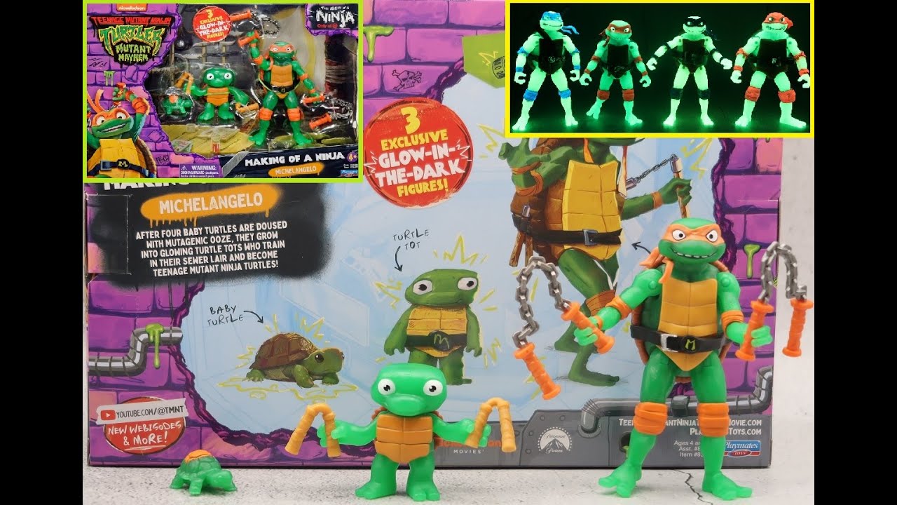 Teenage Mutant Ninja Turtles: Mutant Mayhem Making of a Ninja Leondardo  Action Figure Set - 3pk