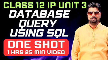 Class 12 IP Unit 2 Database Query Using SQL | One Shot | Math,Text,Date,Aggregate Functions |2025-26
