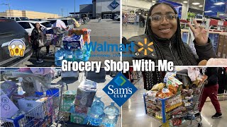 Come Grocery Shopping With Me | Sams Club \& Walmart Huge Grocery Haul #walmartgroceryhaul #samsclub