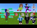 Xans Error404 vs. Sans, Gaster, Chara, Jevil, Papyrus, Mettaton in Minecraft | Undertale Civil War