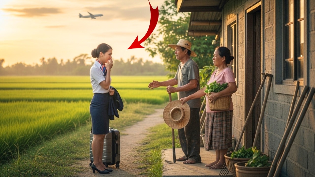 Flight Attendant na Nakalimot sa Pinanggalingan, Nang Bumalik sa Magulang ay Napaluha