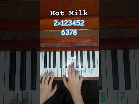 Hot Milk tutorial on piano #shorts #piano #tutorial #hotmilk