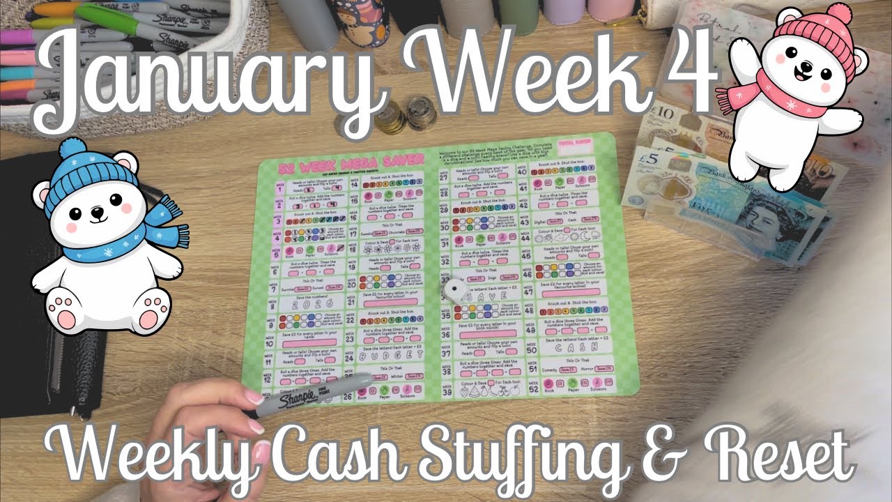 January Week 4 Cash Stuffing and Weekly Reset