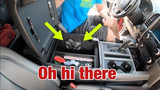 Center console gun holster. Secure your security securely!