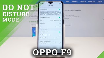 Do Not Disturb Mode in OPPO F9 Pro - Mute Sounds & Vibrations