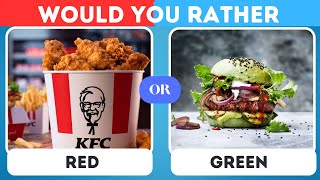 Фото Would You Rather RED Vs GREEN Food Edition! HARDEST CHOICES