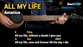 All My Life - America (Guitar Chords Tutorial with Lyrics)