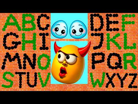 Fill the English Alphabet Stencil & Smash the Eggs in 4K !