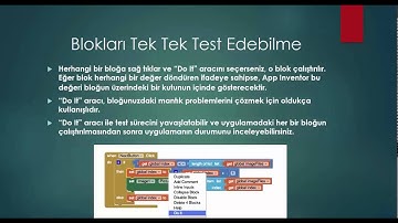 App Inventor 2 Eğitimi 301 - Ders 11: Yazılım Mühendisliği ve Hata Ayıklama - Bölüm 3