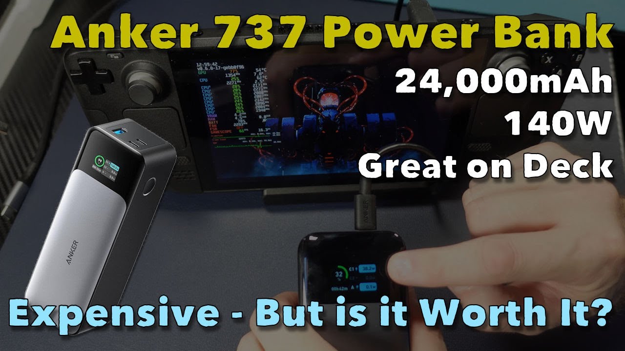 Anker  Power Bank ,mAh, w with Smart Screen feat. Steam Deck