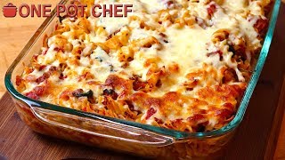 Cheesy Beef and Spinach Pasta Bake | One Pot Chef